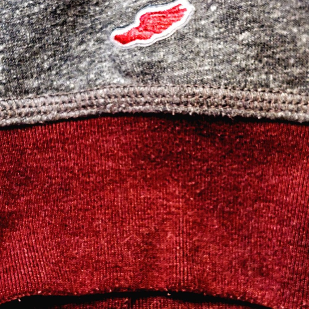 Cape Cod Vintage style college Grey and Burgundy Sweatshirt - Picture 11 of 12